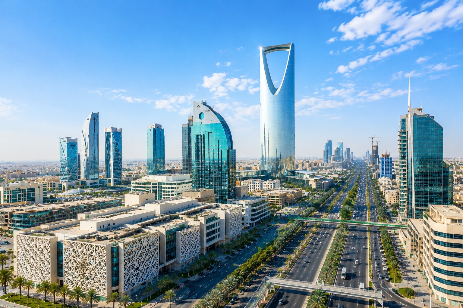 Riyadh Kingdom Tower skyline